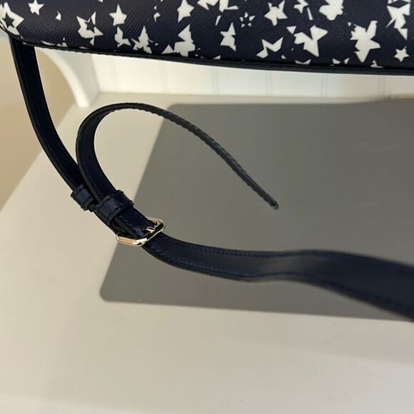 Kate Spade Brightwater Rachelle Stargazer Grainy Textured Vinyl Navy White - Picture 11 of 15